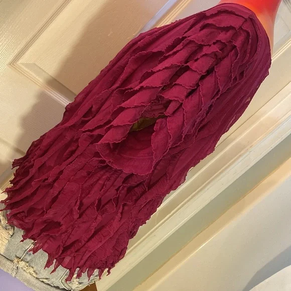 Sunny Taylor Women's Fuchsia Ruffle Blouse - Picture 6 of 12